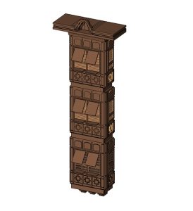 Tall cabinet vintage wood detailed