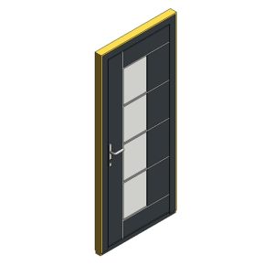 Single door with modern geometric panels 17 single door