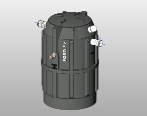 Biodigester 700 L per day detailed tank