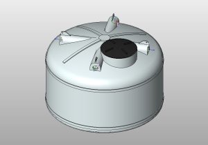 Cistern tank 5000 L with detailed lid