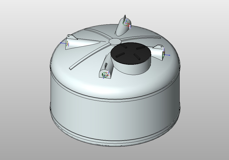 Cistern tank 5000 L with detailed lid