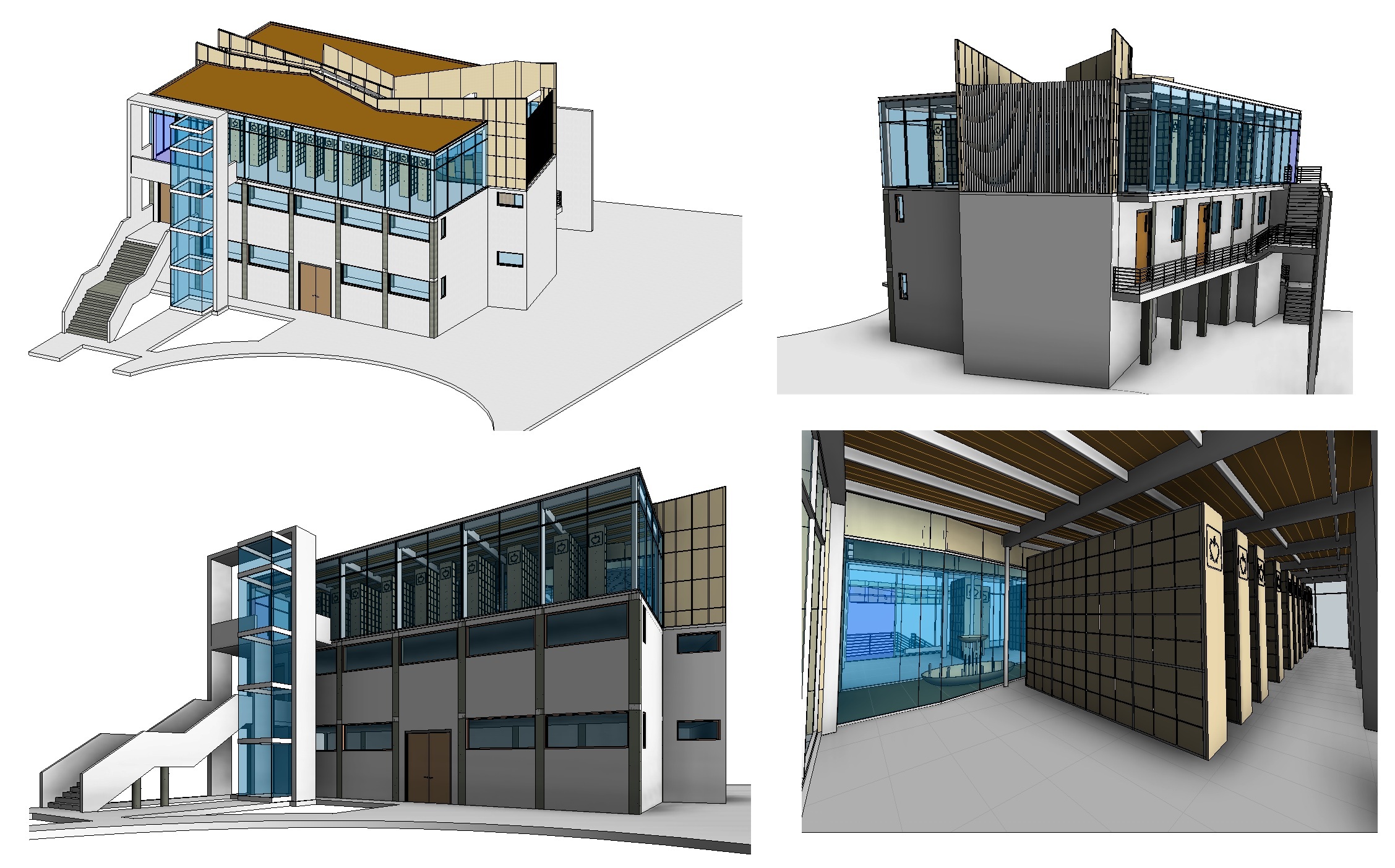Columbarium building with modern facade