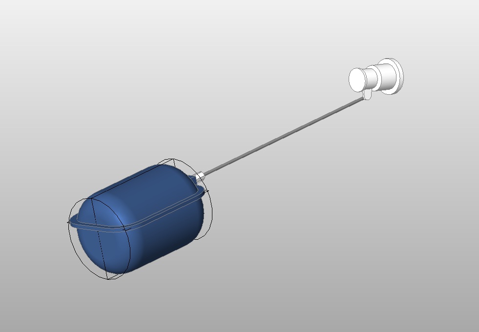 Float valve with detailed aluminum rod