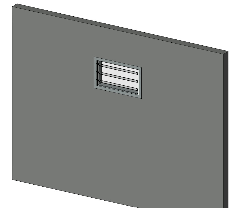 Louvered glass window parametric