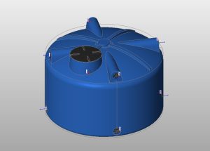Water tank 2000 to 20000 L parametric