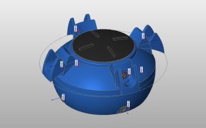 Water tank 500 and 1000 L parametric
