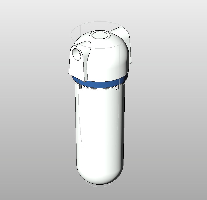 Water tank filter with detailed housing 1 Water tank filter with detailed housing