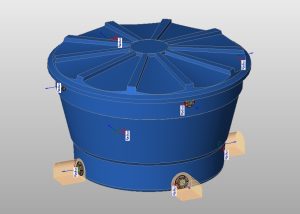 Water tank up to 750 L parametric