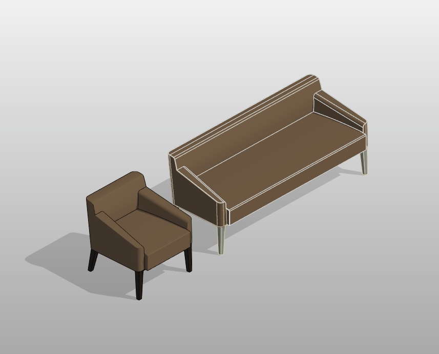 modern sofa set Revit family