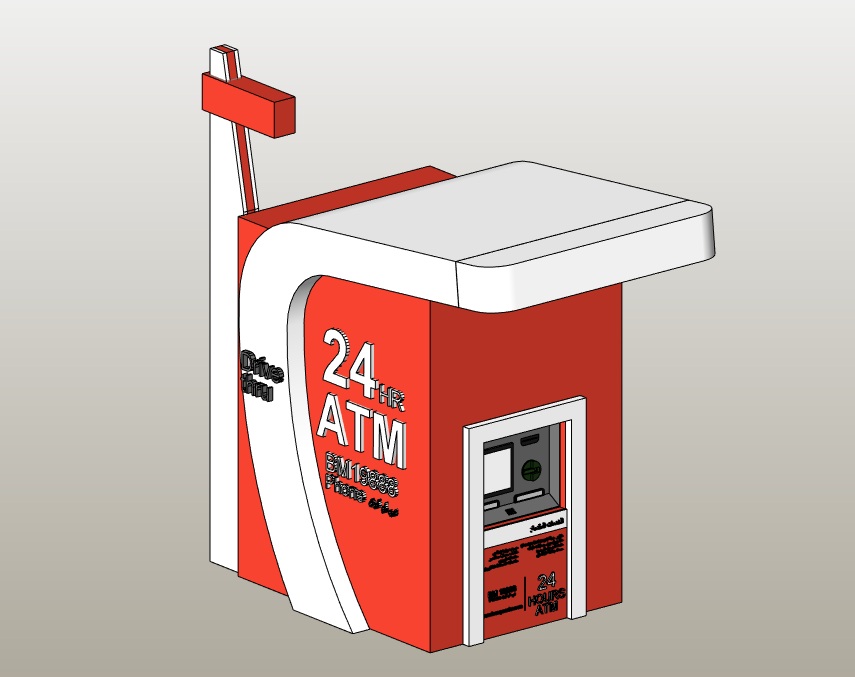 Drive-thru ATM kiosk 1 Drive-thru ATM kiosk