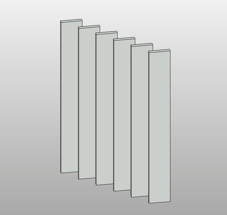 Vertical louvers with parametric rotation 1 rotating vertical louvers