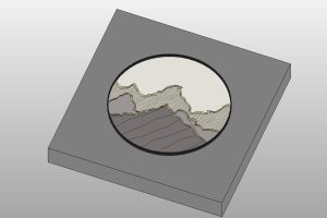 Round framed art