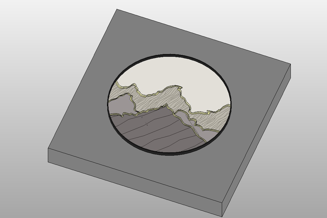 Round framed art