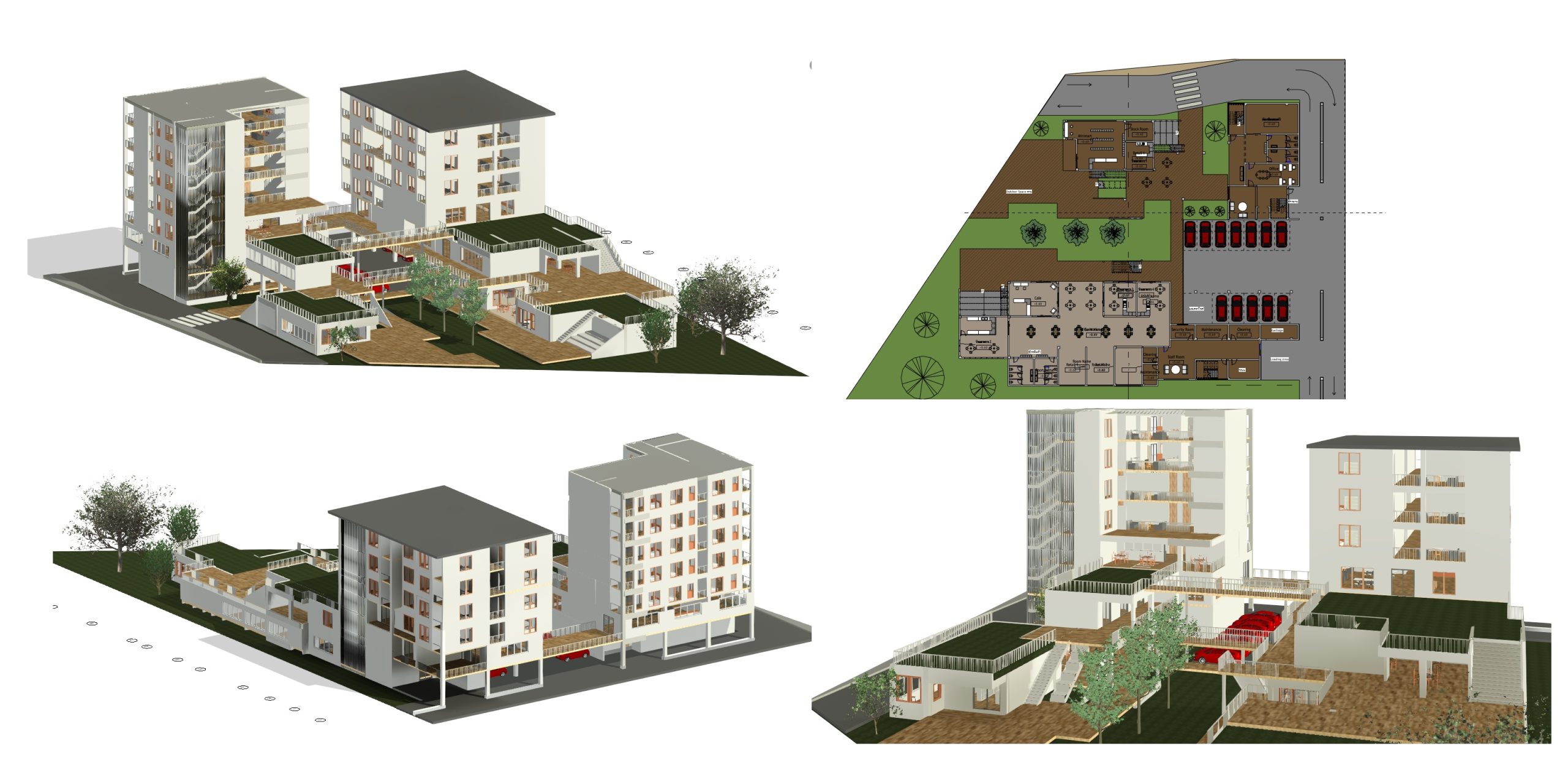 apartment complex project Revit model
