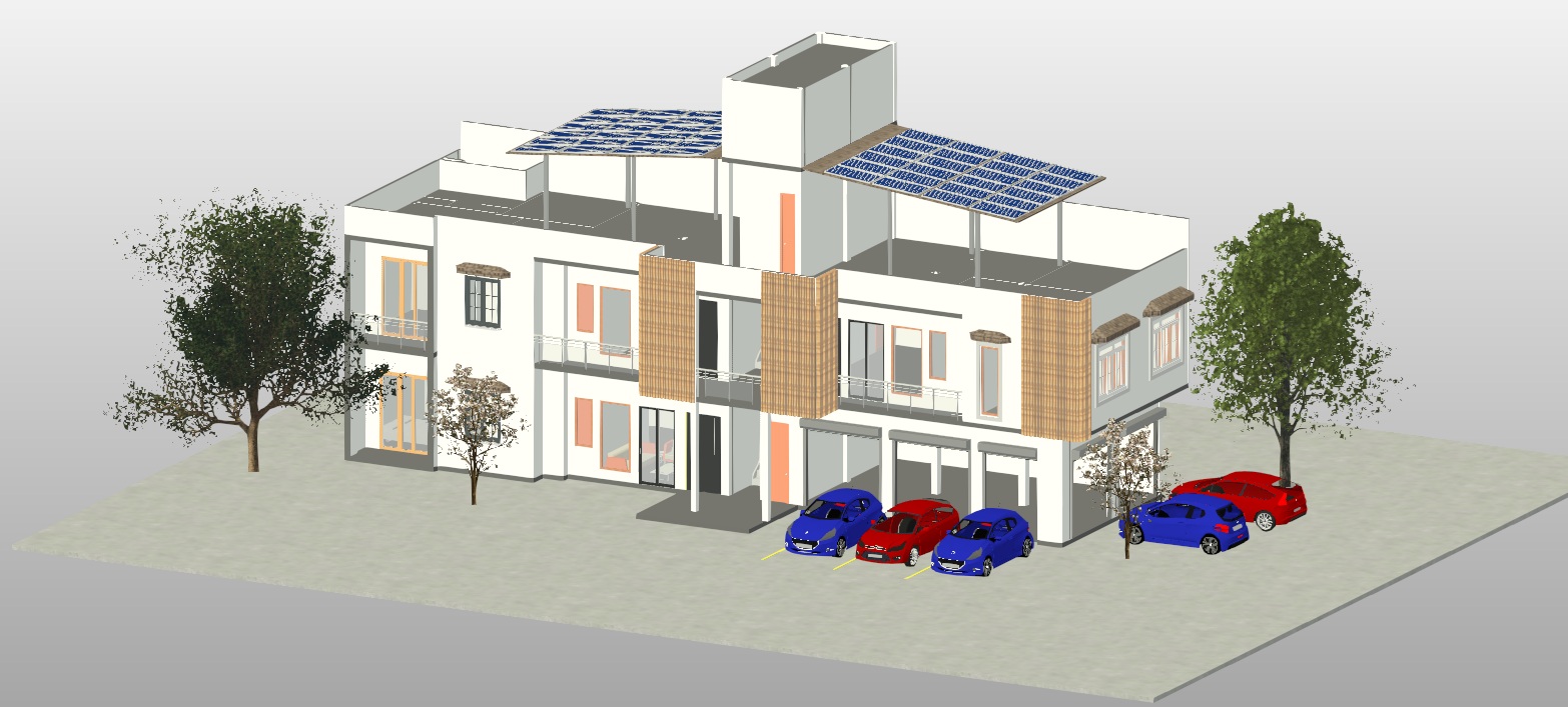 House model with site and floor plans 1 house model