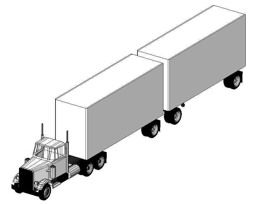 Twin Trailer Truck