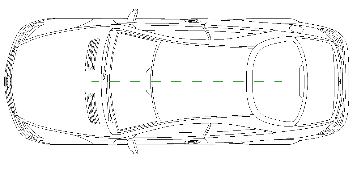 Mercedes CL-500 top view detail component family 10909