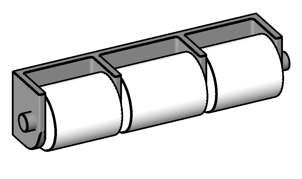 3 Roll Toilet Paper Dispenser 3550 In Revit Library Revit