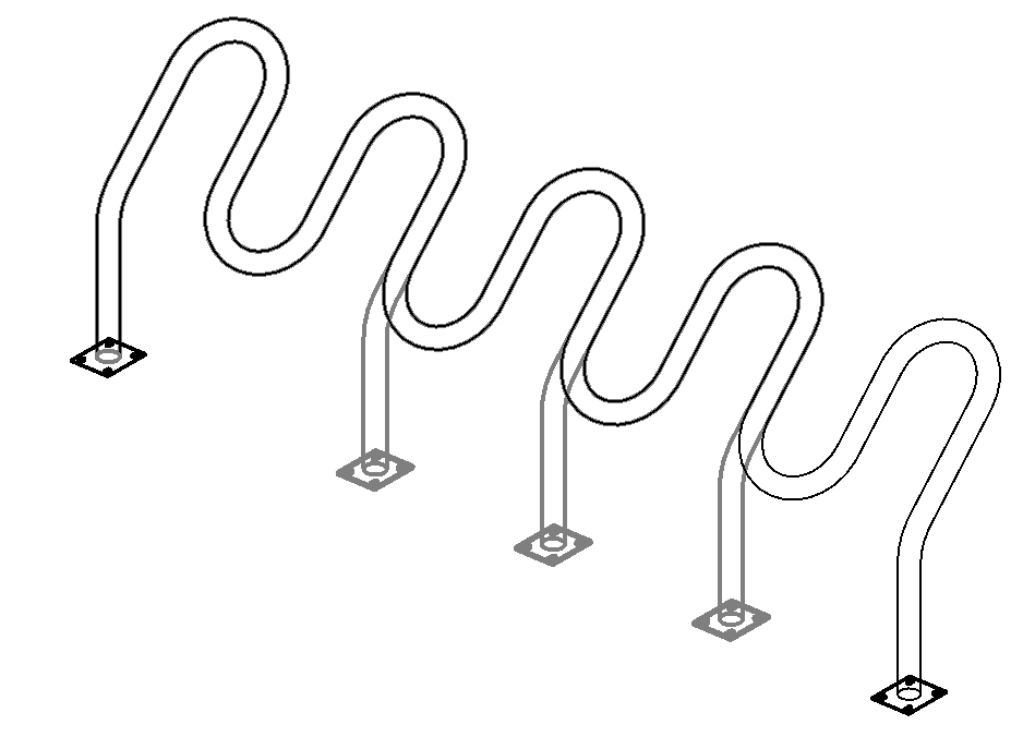 Wave-Shaped Bike Rack