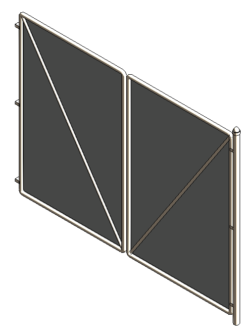 Fence Temp Chainlink Gate-Double