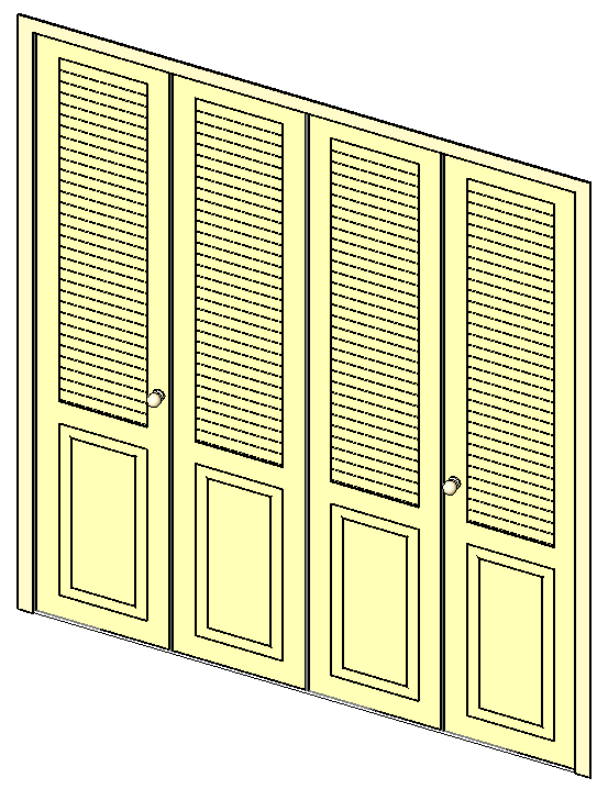 Folding Closet Door With Modern Louvers In Revit Free Download 908 