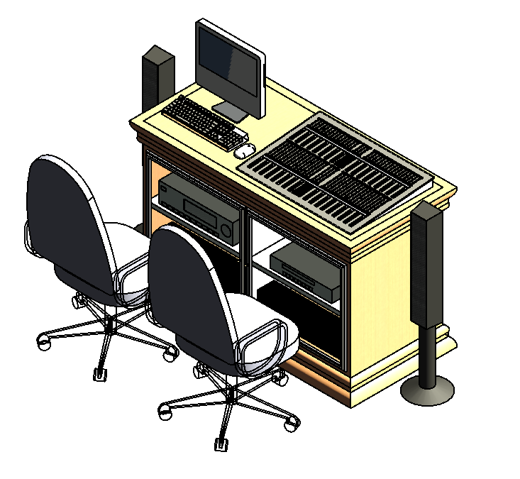 Revit Families And BIM Objects From Office Furniture