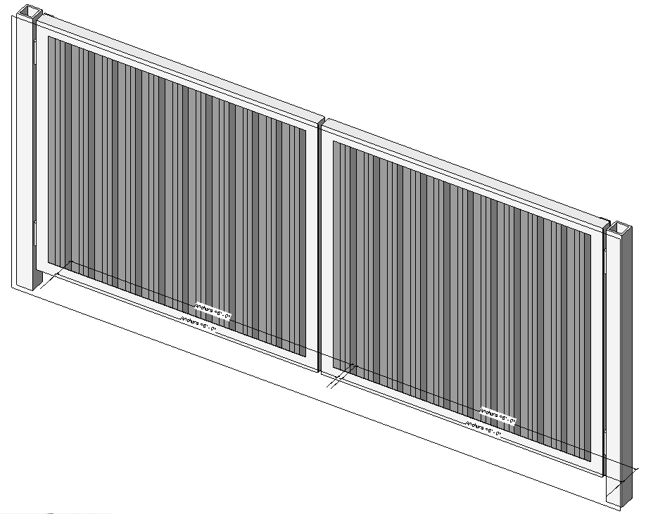 Double Gate Trash Enclosure