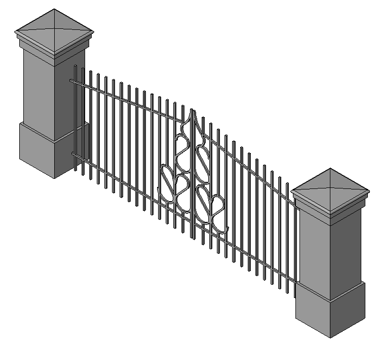 Iron Double Gate In Revit | Library Revit | Free Download!