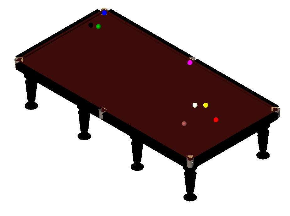 Pool Table with Balls