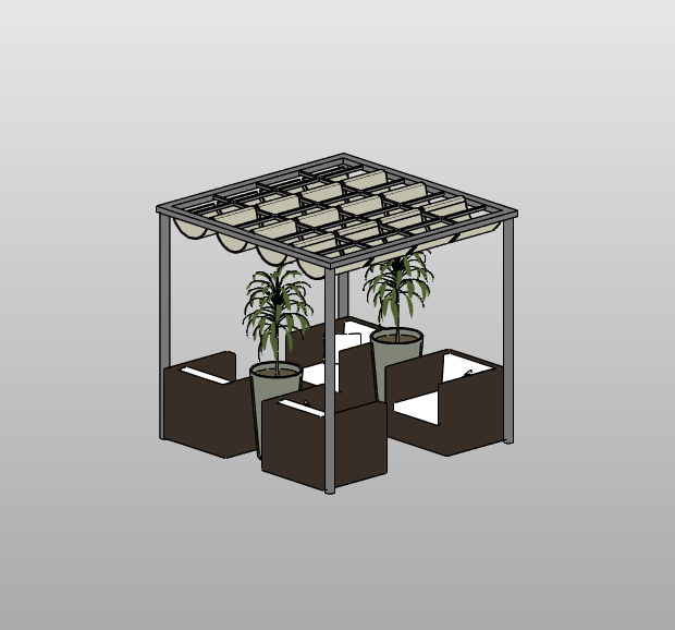 Pergola with Seating Area