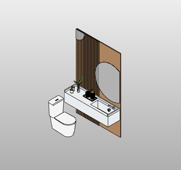 Elegant Bathroom with Vanity and Toilet