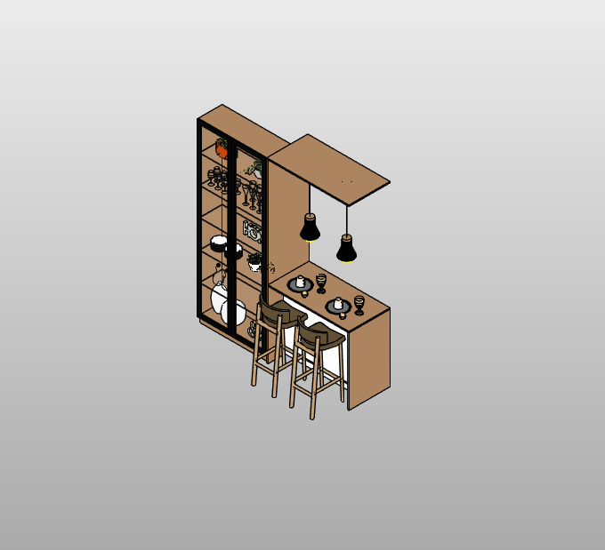 Breakfast Nook with Display Cabinet