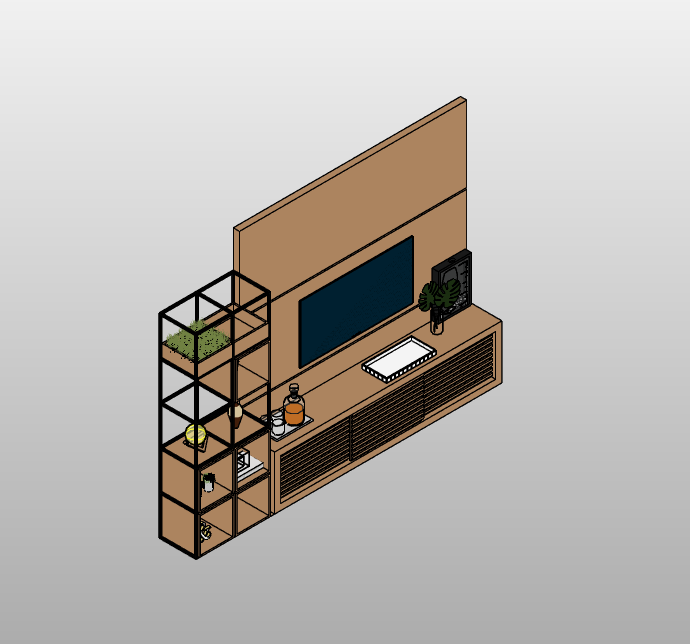 Contemporary TV Unit with Shelving