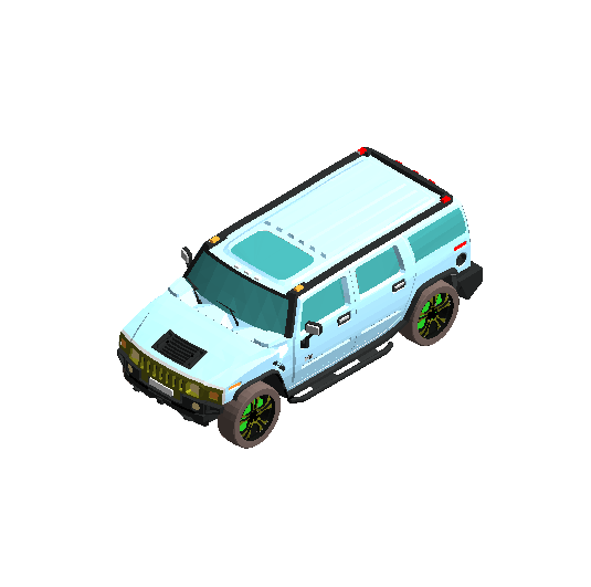 Light Blue SUV Car