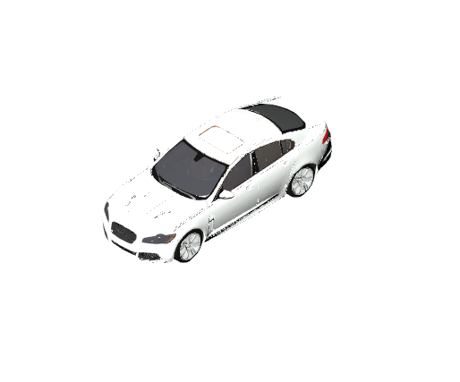 White Luxury Sedan Car