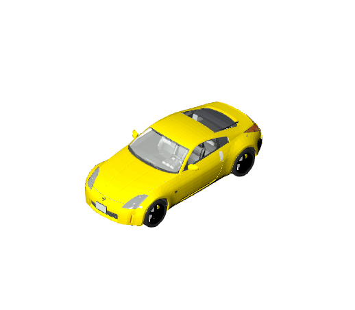 Yellow Sports Car 01