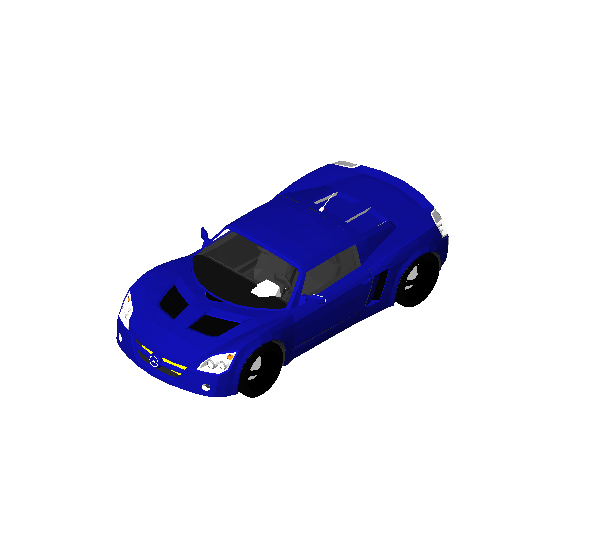 Blue Sports Car