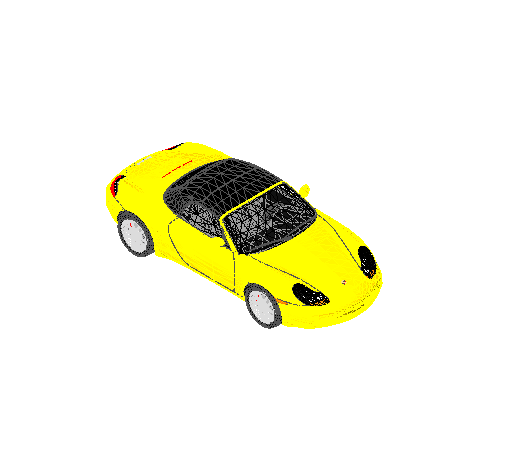 Yellow Porsche Car