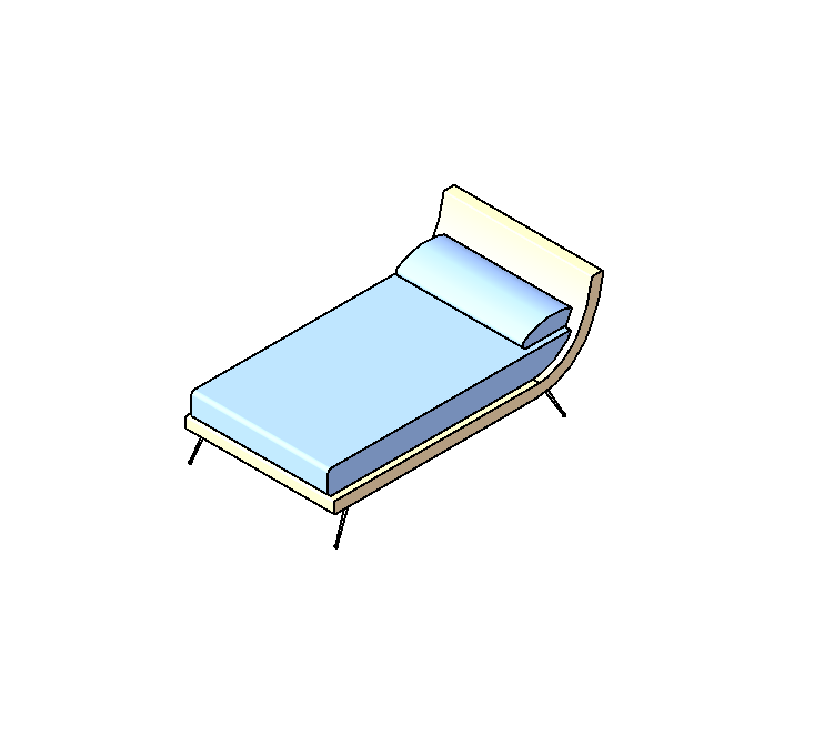 Simple Wooden Double Bed