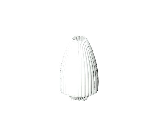 Small White Curved Vase