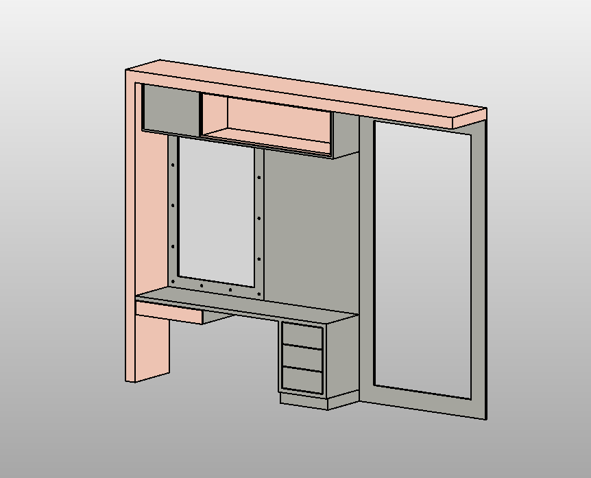 Modern Desk with Shelf and Storage