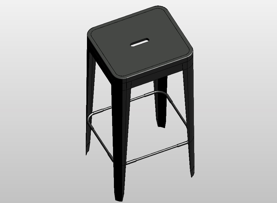 Industrial Style Metal Stool