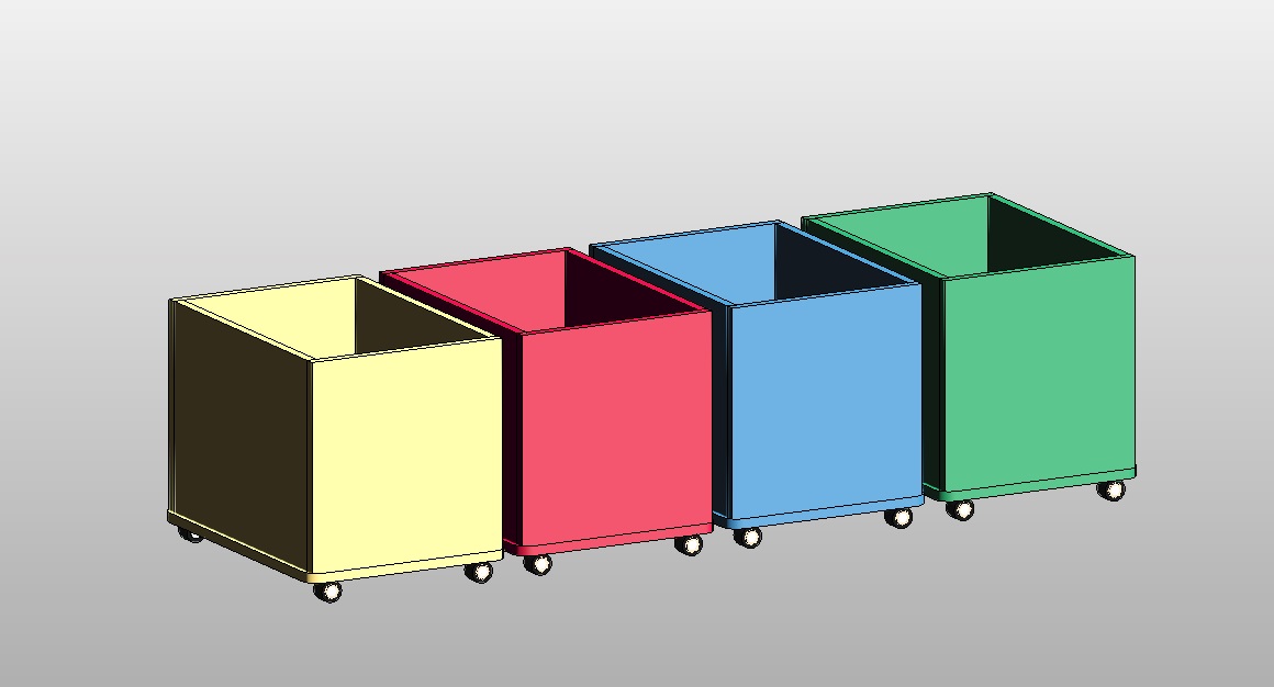 Colorful Mobile Storage Bins