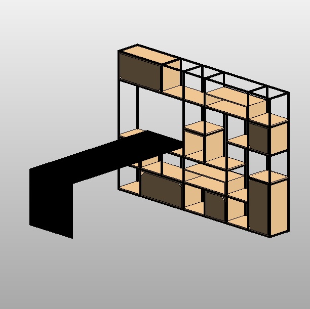 Modular Wall-Mounted Shelving Unit