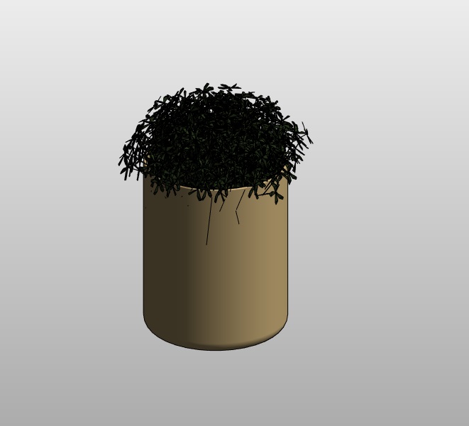 Concrete Vase with Vegetation