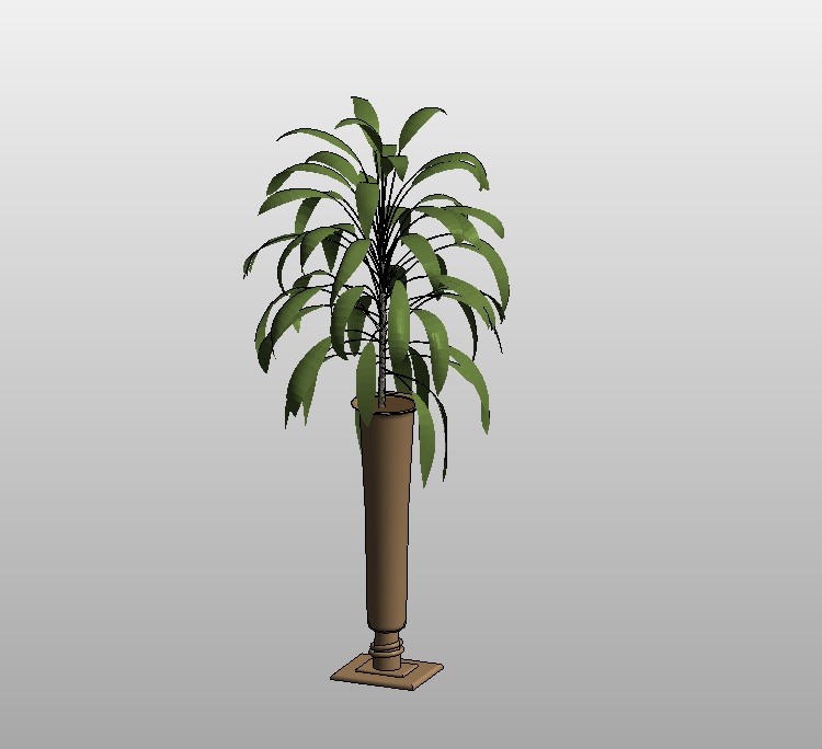 Modern Potted Plant with Purple Leaves