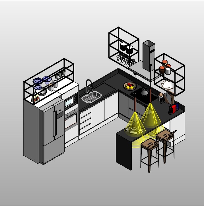 U-Shaped Kitchen Layout