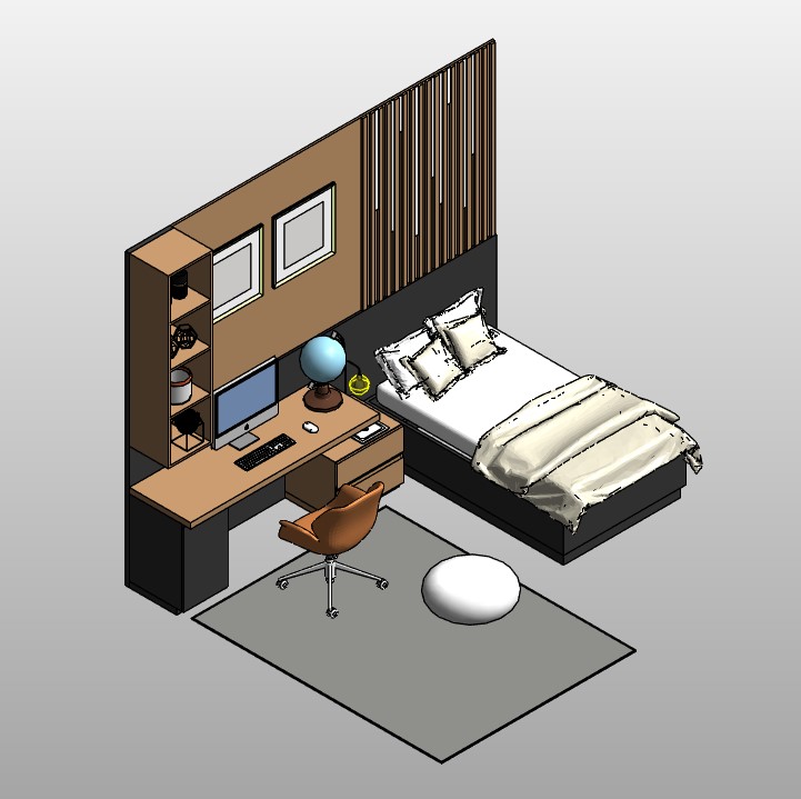 Masculine Bedroom Setup