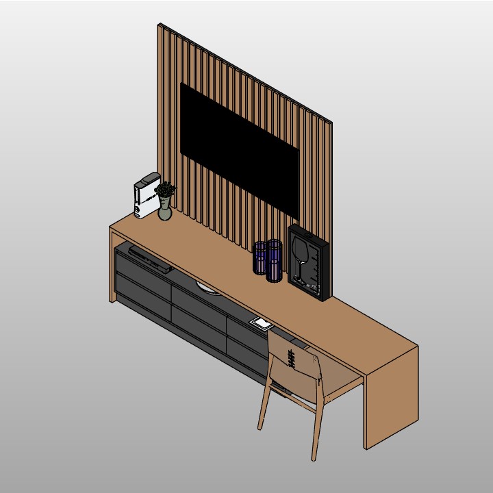 Home Theater System with Workspace