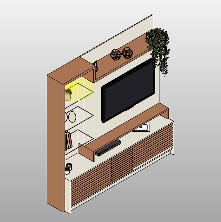 TV Wall Unit with Display Shelves